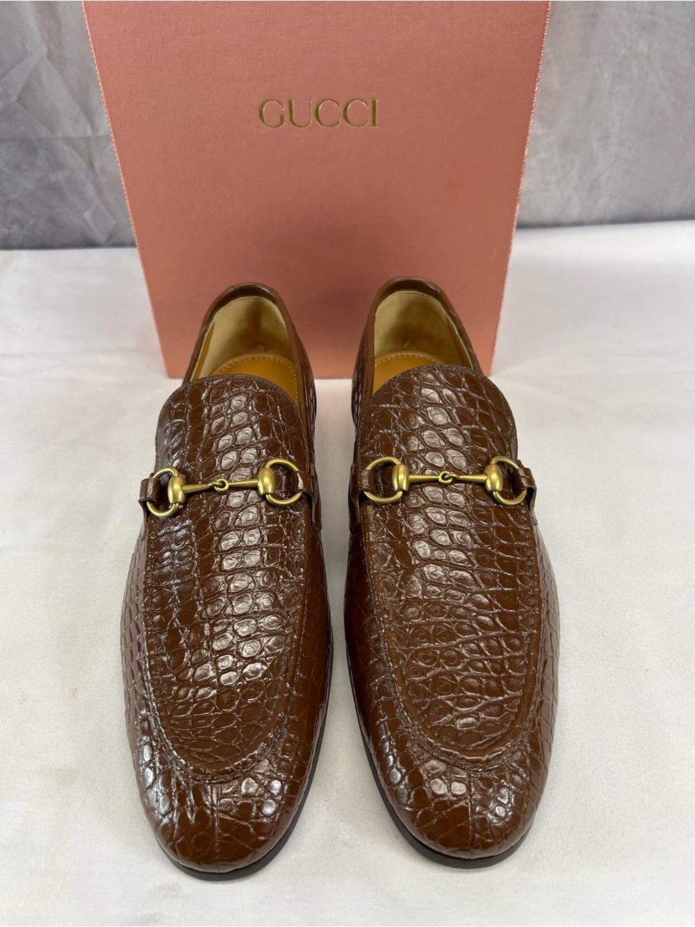 Gucci Men's Gucci Jordaan crocodile loafer